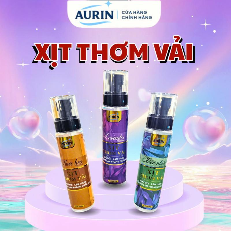 KIMTRON - MUA 2 TẶNG 1 Nước Xịt Thơm Vải AURIN chai 200g Hương Thiên Nhiên Giúp Làm Thơm Khử Mùi Ẩm Mốc Hiệu Quả