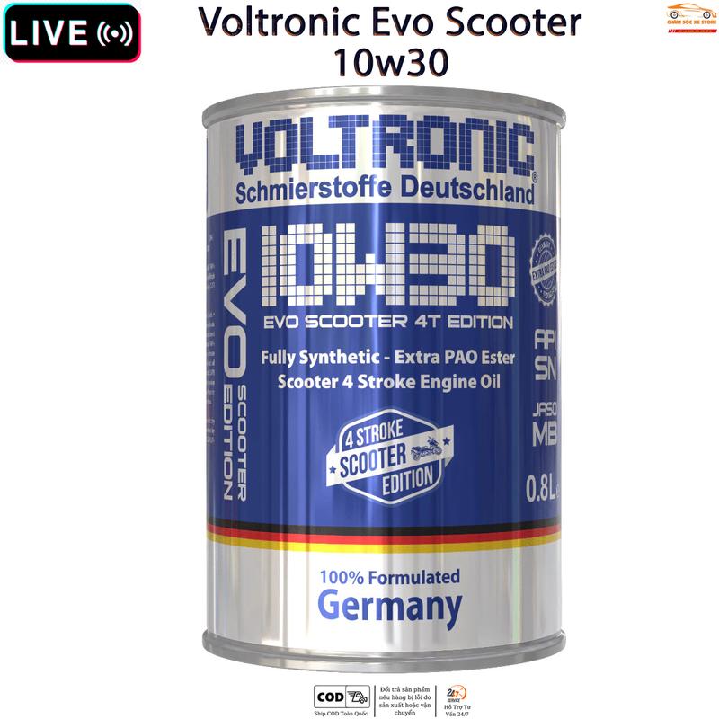 [ LIVE ] Dầu Nhớt Dành Cho Xe Tay Ga Votronic Evo Scooter 10w30 - Không Kèm Quà