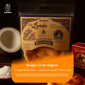 AFF Wingko Tjap Londo Rasa Original dengan Mentega Kue Basah Kediri Gula Lezat Food Tahan Lama 1 Bulan Tanpa Pengawet Pewarna Segar 360gr