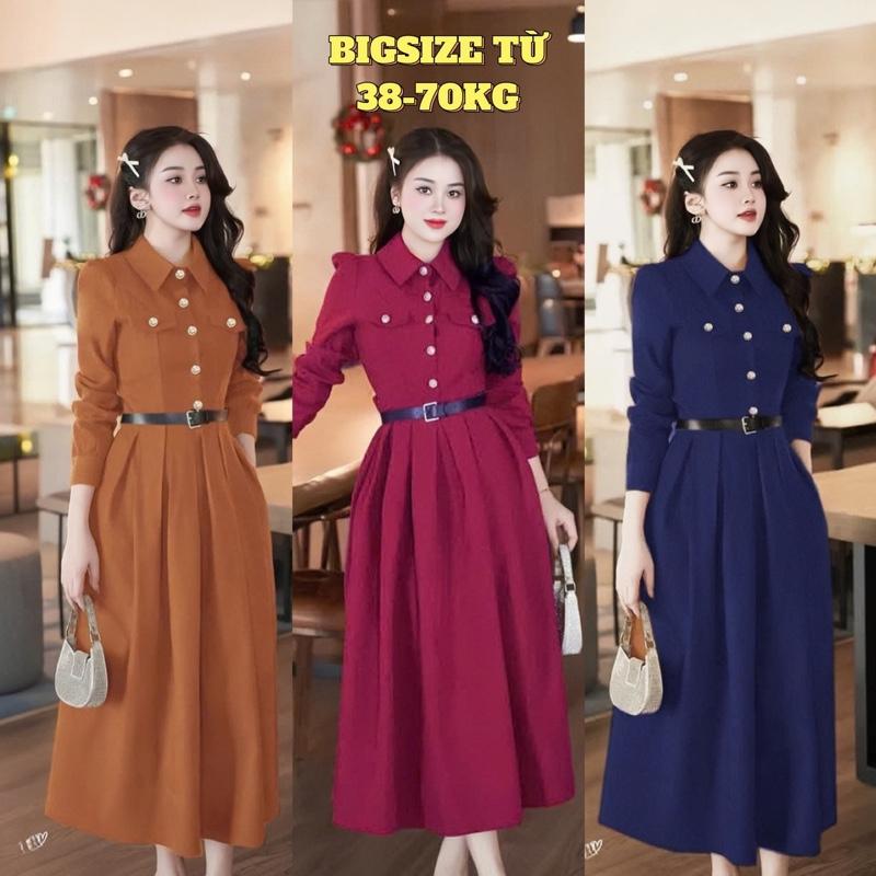 TẶNG KÈM ĐAI Đầm váy thiết kế EllY N027 dành cho nữ thiết kế dáng chữ A phù hợp đi làm chơi đi dự tiệc có đủ size S_M_L_XL_XXL Dress Women đỏ trung niên