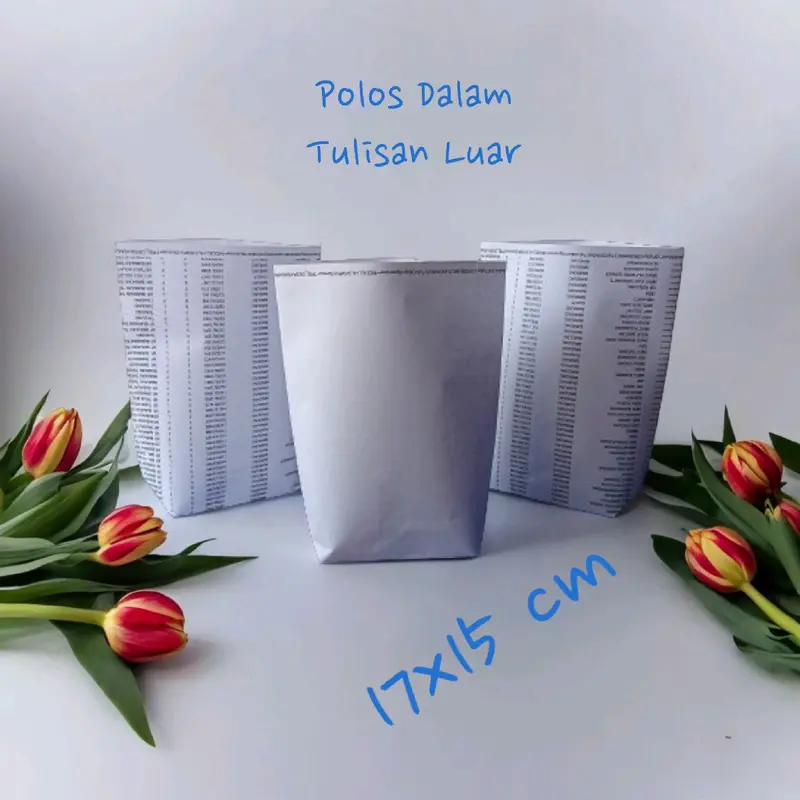 Kantong Gorengan Kecil Ukuran 15x15 cm Polos Dalam Tulisan Luar isi 50 pcs 0