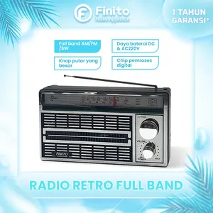 FINITO Radio AC/DC F4250 Portable Full BAND FM - AM - SW Antik Klasik Jadul Awet