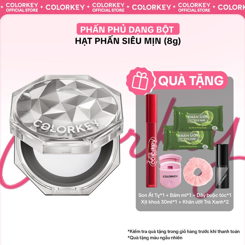 [EX - TUN PHẠM] Phấn Phủ Dạng Bột COLORKEY Siêu Mịn Giúp Lớp Trang Điểm Tự Nhiên 8g