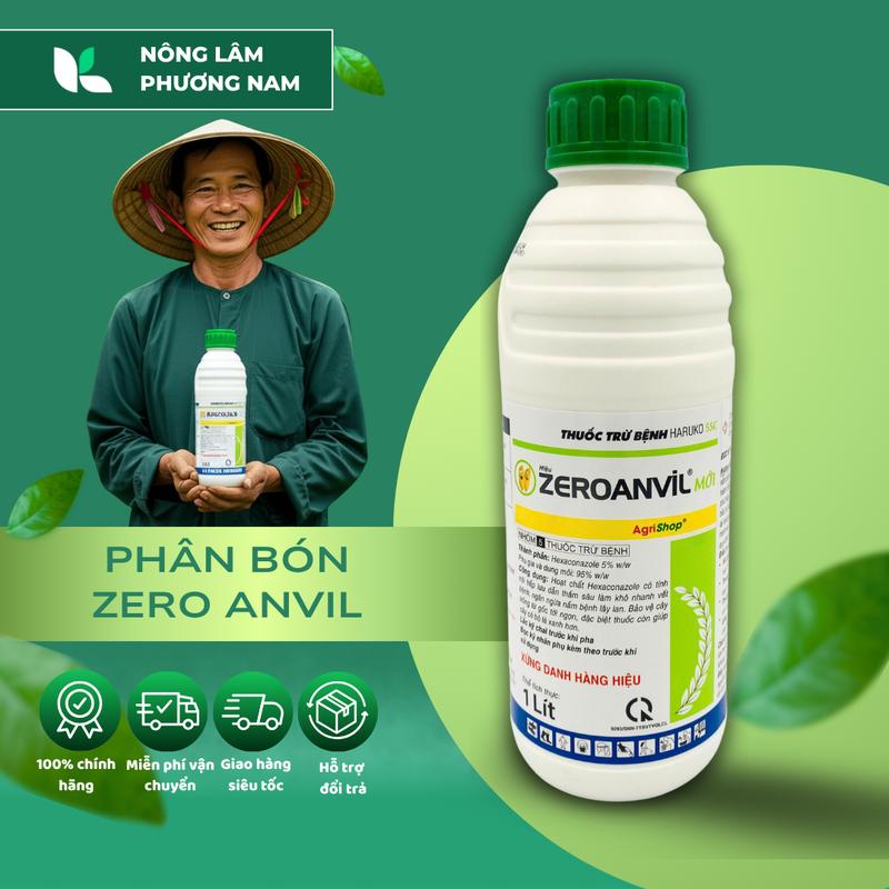 Phân Bón ZERO ANVIL Chai 1 Lít - Bảo Vệ Cây Trồng Khỏi Nấm, Phấn Trắng Từ Gốc Tới Ngọn Tuyệt Đối