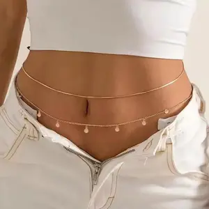 Body Chain Belt Sexy Waist Chain Belly Rantai Pinggang Wanita Rantai Perut Waist Chain Sexy Vintage Aesthetic Belly Chain Belt Rantai Pinggang Wanita Design