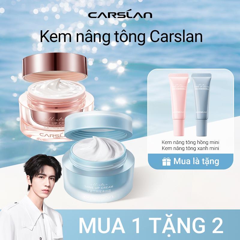 [TunPham97] Kem Tăng Tông Màu Carslan Làm Sáng Màu Da, Dưỡng Ẩm, Kem Nền Trang Điểm, 50g+【Free gifts 2*mini tone up cream 5g