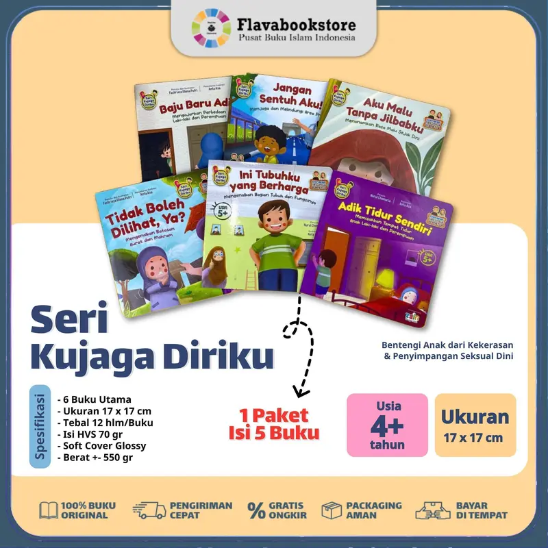 6 Buku Seri Kujaga Diriku - Buku Cerita Bergambar Belajar Melindungi Diri - Zain