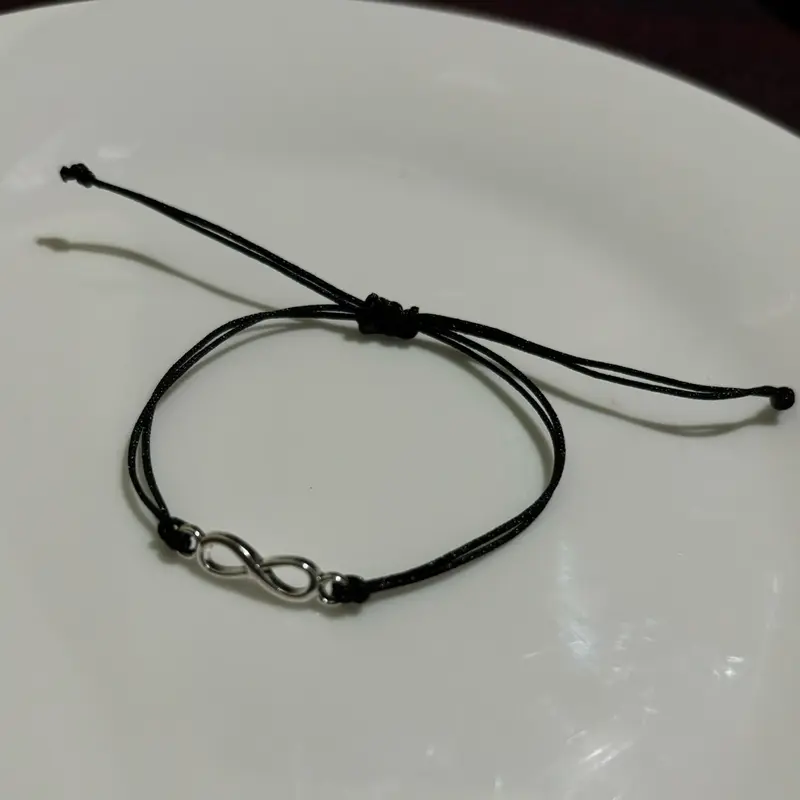 Gelang infinity untuk pasangan dan besti aksesoris gelang tangan simpel tali tipis aesthetic model casual dan trendy korean style tali serut adjustabe bisa dibesar kecilkan harga termurah 1