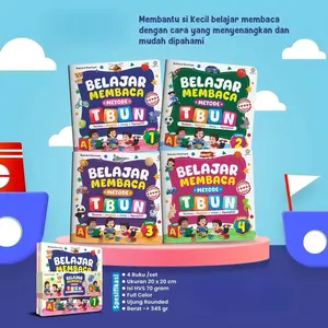 [isi 4 Buku] Belajar Membaca Metode TBUN - Tautkan, Bedakan, Ulangi, Nyanyikan untuk Anak Usia 3 Tahun - Books