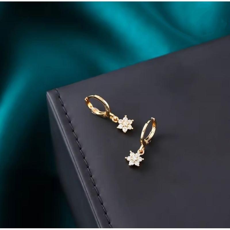 Anting Anak Gandul Kotak Anting Klip Titanium Anti Karat COD Cewek Costume Fashion 6