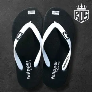 RDS CASUAL.ID-Sandal Felipper Pria Classic Bahan Sepon Eva Ringan Anti Selip Anti Licin Variasi Warna Hitam Merah Biru Abu Putih Kuning Nyaman Tahan Lama Desain Klasik untuk Kegunaan Sehari-hari Jepit Sendal