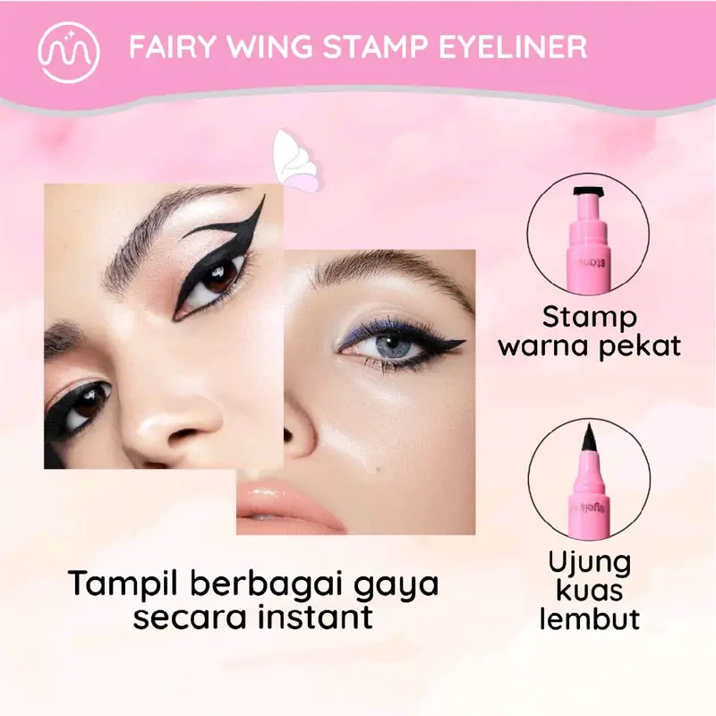 Eyeliner Stamp 2in1 Long Lasting Waterproof Hitam 1