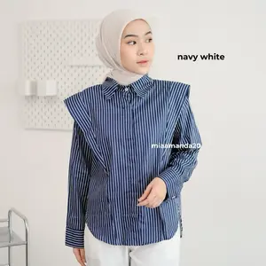 MIA AMANDA - Vella Shirt | Kemeja Wanita Stripes Casual