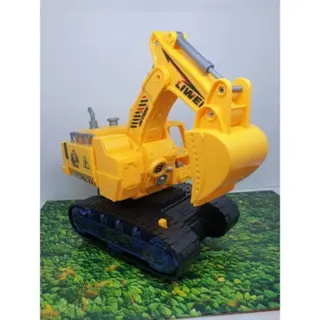 Mainan Excavator Beko Keruk - Excavator Backhoe Toys Anak Bergerak Baterai Lampu 0
