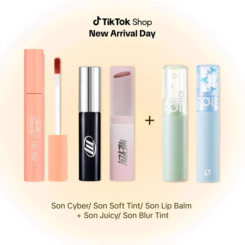   COMBO ĐỘC QUYỀN TIKTOKSHOP  COMBO 2 Son: Son Môi Merzy Soft Touch Lip Tint   Cyber Mellow Tint   Color Lip Balm + Son Thuần Chay Foif Juicy Fit Tint   Daily Blur Tint 