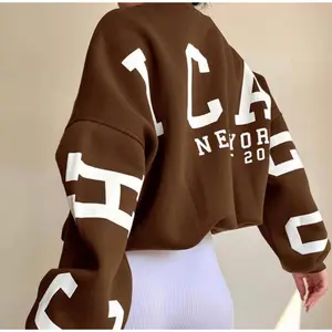 K_S Sweater Oversize Chicago NY Crewneck Wanita