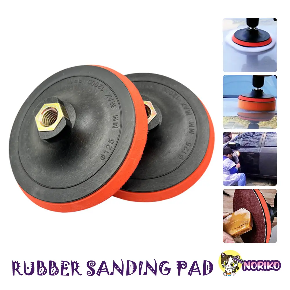5"/125mm Rubber Plastic Grinder Sanding Disc Backing Pad for Hex shank M10/M14 Hardware Tool