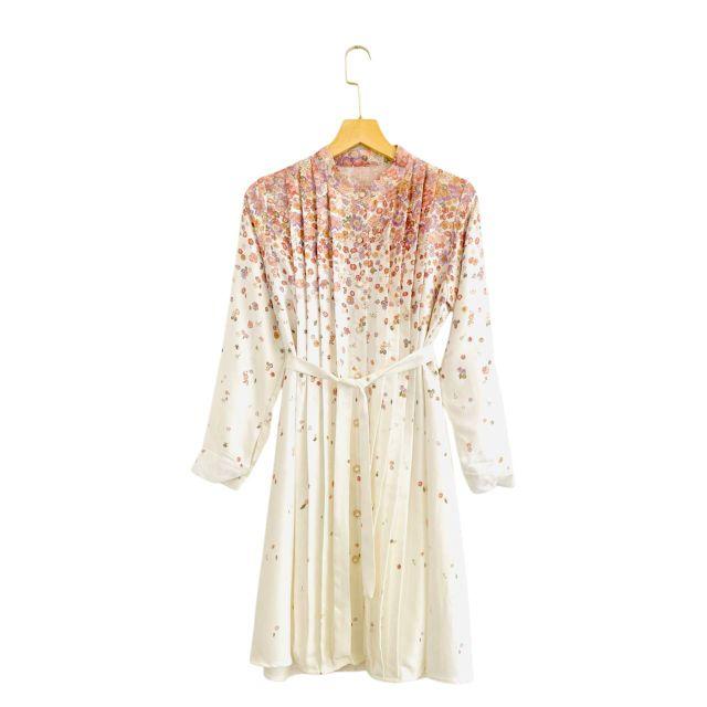 Product Introduction of Tunik Lebaran Motif Muslim Panjang Busui ukuran Oversize Pakai Kancing Wanita Dress Etnik Bunga 22