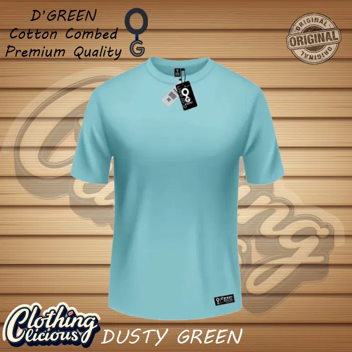 Baju Kaos Polos Lengan Pendek D'GREEN WHITE SOLID Cotton Combed 30s 150gsm untuk Pria dan Wanita - Sablon Distro Katun 5