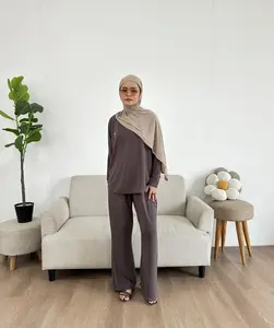 RAABIHA | RUMI ONESET | Setelan Wanita Muslim Jersey Premium | Setelan Wudhu Friendly, Adem, Anti Kusut, Longgar & Elegan