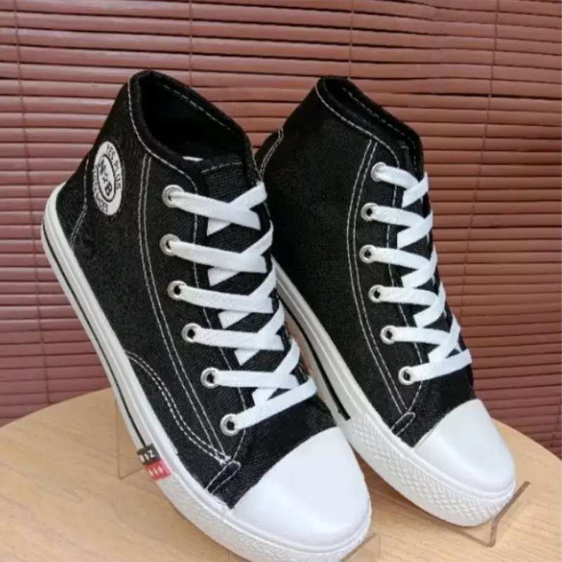 SEPATU SEKOLAH ANAK/ TK/SD/SMP/SMA/ SEPATU NOB BOLA) NB ) HITAM PUTIH 2