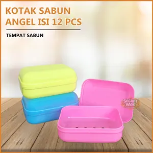 [COD] (ISI 12pcs) KOTAK SABUN ANGEL - Tempat Sabun Batang Kamar Mandi / Wadah Sabun Travel