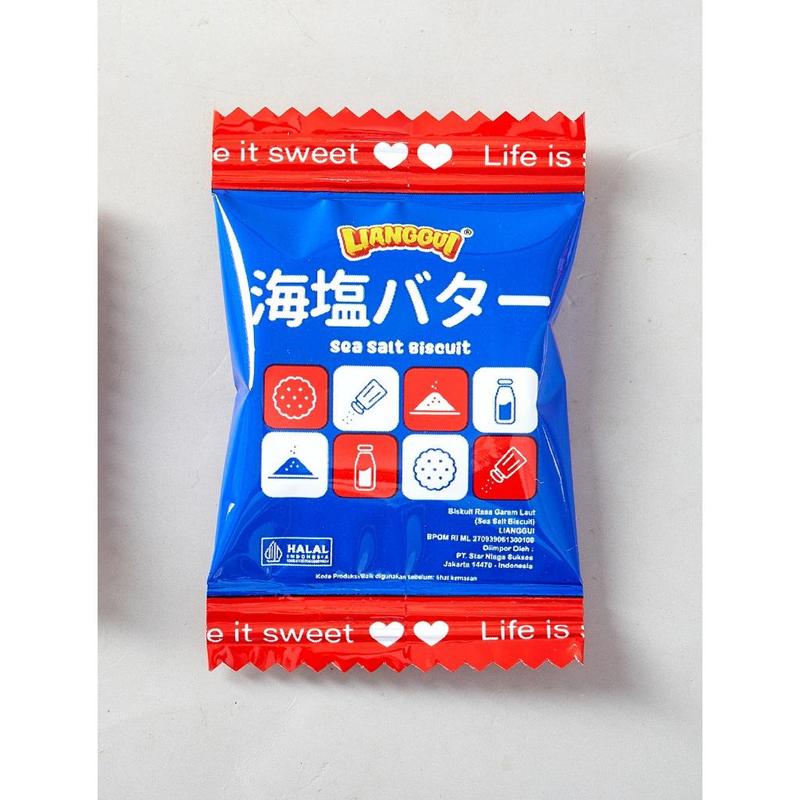 【HALAL】Lianggui 【Beli 50 pcs Gratis 50 pcs】Seasalt Biscuit Best Seller Enak Cemilan Pengganti Sarapan Kue Kering Renyah Gurih Cemilan Tepat Saat Buka Puasa! Cocok untuk Dinikmati Bersama Keluarga! Biskuit Makanan 9