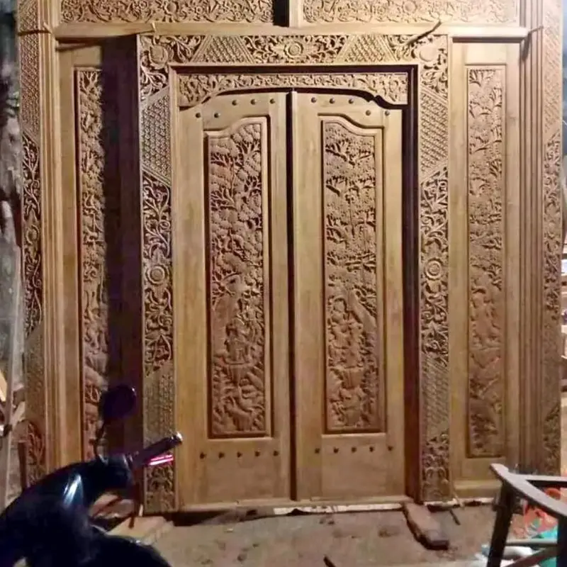 Pintu gebyok minimalis modern Kayu 2