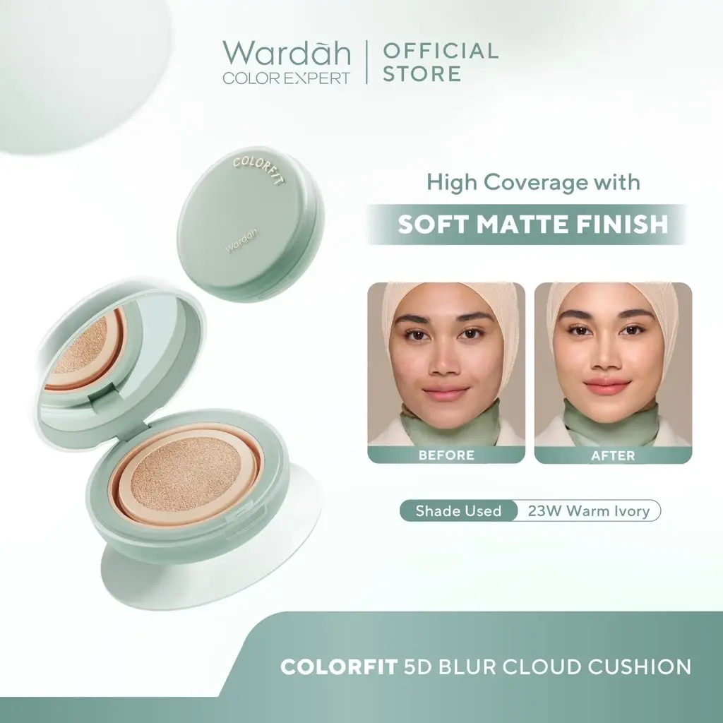 Wardah Colorfit 5D Blur Cloud Cushion Matte Finish | Refill