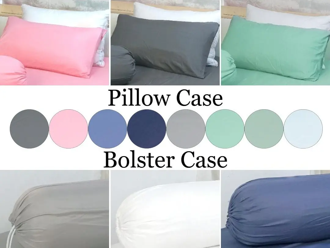 Local Brand Colorful Plain Printed Cotton Pillow Case Cover Bolster Case Cover