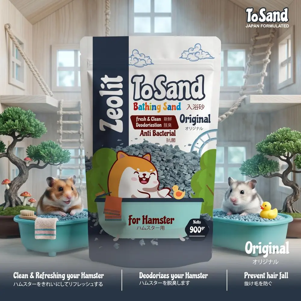 TOSAND ZEOLIT 900GR Anti Bau Kandang Hamster