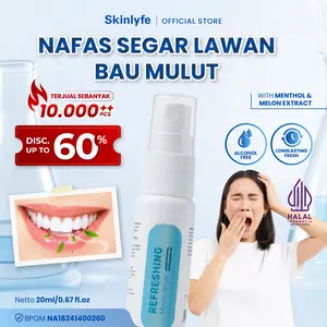 Skinlyfe Spray Penghilang Bau Mulut dan Nafas Pembersih Mulut Mouth Spray Penyegar Nafas Bau Pemutih Gigi Oral Spray BPOM (A3) Gusi Pewangi Menthol