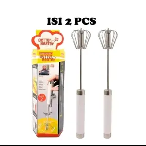 Hand mixer better otomatis manual 1 set isi 2 pcs