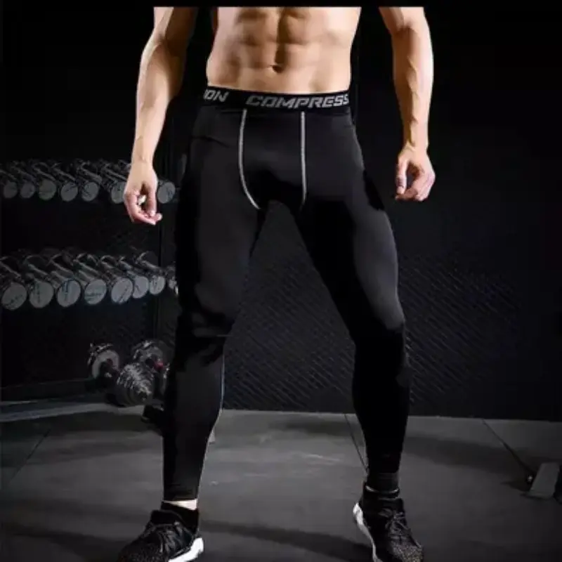 Compression pants for men's sports leggings, quick drying, breathable training, fitness pants, running, basketball, high elasticity leggings