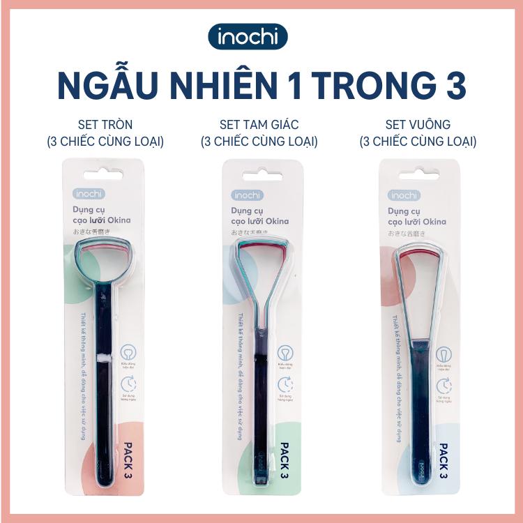 Dụng cụ cạo lưỡi Inochi - Okina Dụng Cụ Vệ Sinh Xịt Thơm Miệng vệ sinh khoang miệng Nước Súc Miệng Xịt Miệng