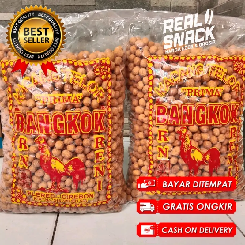 Kacang Telor Manis Rasa Enak Gurih 1KG  Cemilan Manis Kacang Atom Telur Premium 2