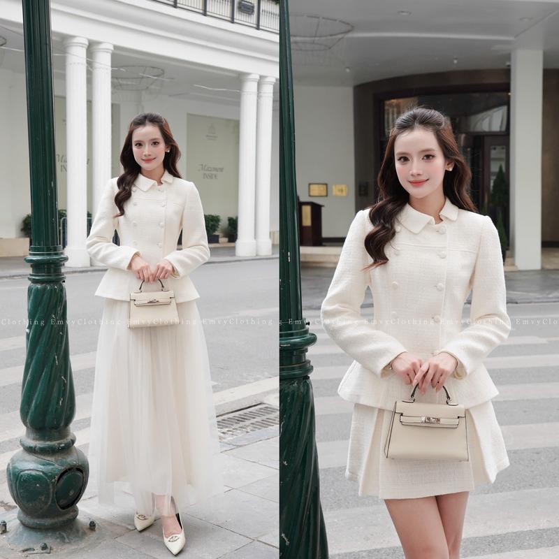 EV124-Emvy Clothing Set váy dạ dáng ngắn và dài trẻ trung thanh lịch phù hợp dạo chơi và dự tiệc | BigBuy360 - bigbuy360.vn