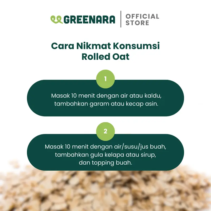 Greenara Rolled Oat 1kg / Greenara Oat Utuh 1kg 2