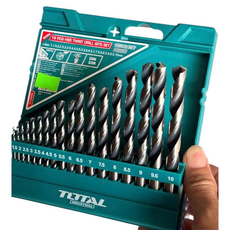 Bộ 19 Mũi Khoan Kim Loại HSS TOTAL TACSD0195 - Nhập khẩu