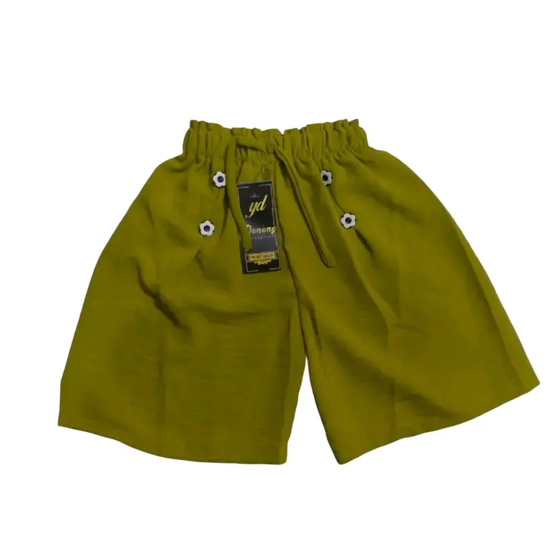 Bawahan Dapet 6 Pcs Celana Hotpants Crinkle Termurah Anak Perempuan - Fashion Hotpants Kancing Anak Usia 2-11 tahun 8