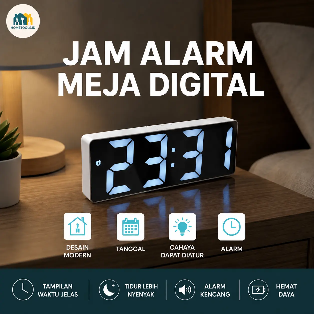 Hometools.id {COD} Jam Alarm Dinding Meja Digital Clock LED/Digital Led Weker Table Tidur Digital Alarm Bisa Tempel Kamar Dan Juga Dinding