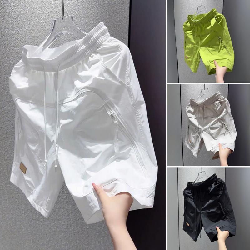 Quần Short Nam Nữ Túi Hộp Nắp Kéo Viền Chỉ Nổi – Chất Vải Gió Nhăn Siêu Nhẹ Phối Túi Cargo Cá Tính