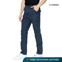 Gambar Carnos Celana Jeans Cargo Panjang Pria Dark Blue - Dark Blue, M dari Carnos Jeans Kota Bandung 1 Tokopedia