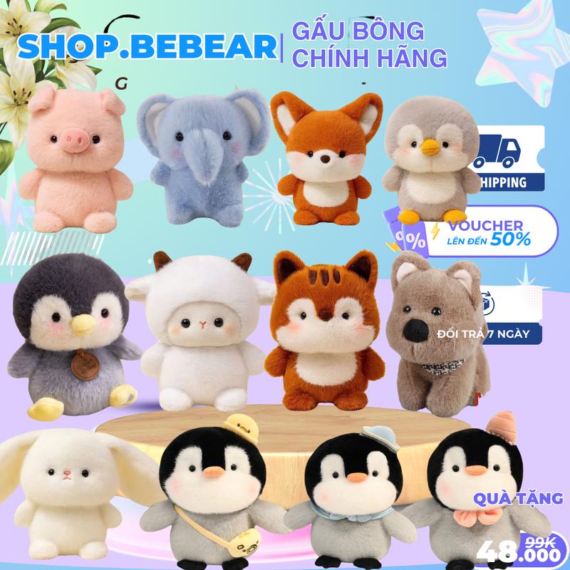 Hàng Loại 1 Gấu bông mini các loại động vật heo gà cún cánh cụt voi,... nhỏ dễ thương Quà tặng búp bê đồ chơi thú nhồi bông gấu bông rái cá