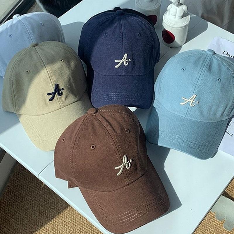 Product Introduction of Solid Color Letter A Embroidered Baseball Cap For Men Women Fashion Outdoor Sports Adjustable Sun Hat 6
