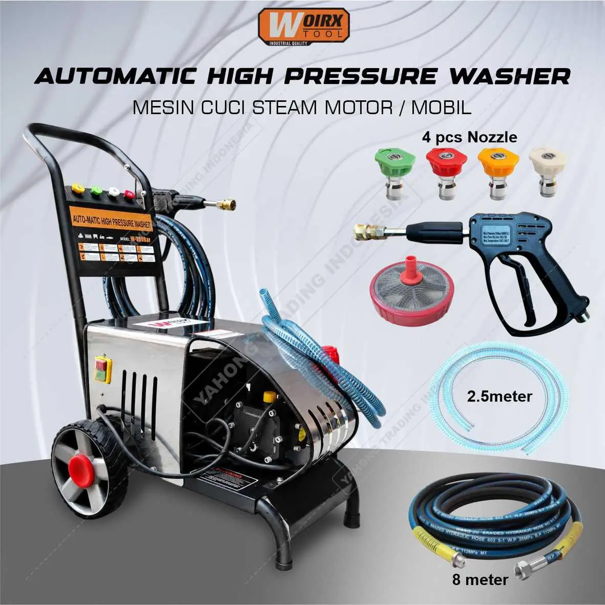 WOIRX Jet Cleaner 200 bar High Pressure Mesin Semprot Cuci Motor Mobil