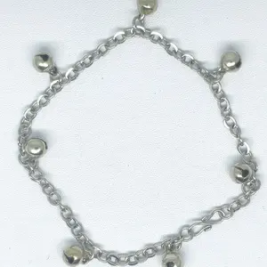 Gelang Tangan Nuri Wanita + Krincing Bahan Stainless Titanium Monel