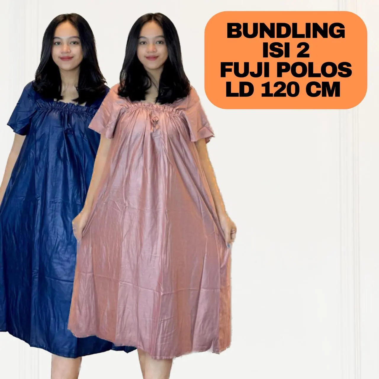 BUNDLING ISI 2 DASTER FUJI POLOS KARET DADA WANITA RAYON PREMIUM