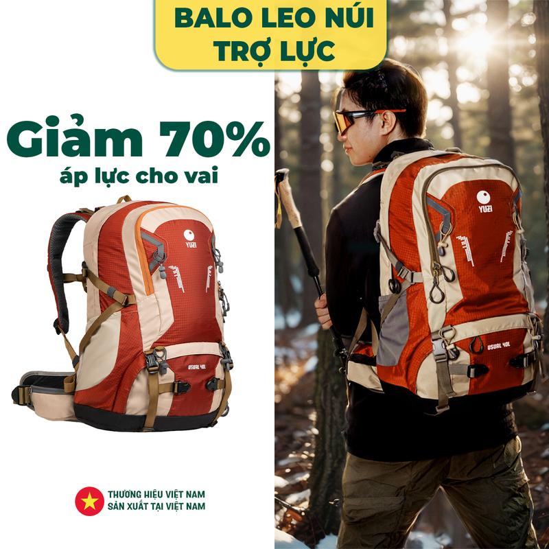 Balo leo núi, trekking Yuzi Usual 40L có khung trợ lực kim loại | Chính hãng