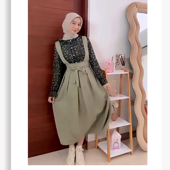 NisOutfit>>Saba Overall Skirt, Overall ala Korean  style, Sebagai Overall or jumsuit,Overall style, Overall dress